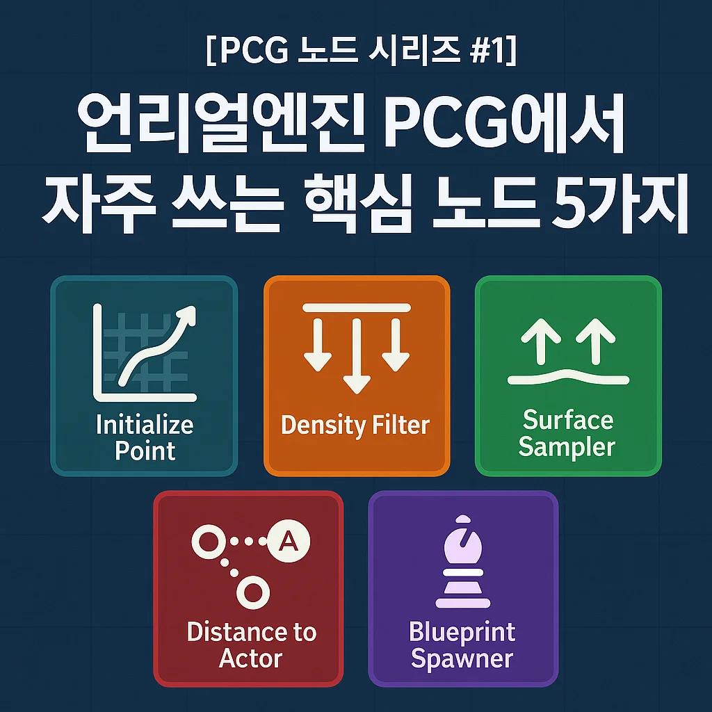 [PCG 노드 시리즈 #1] 언리얼엔진 PCG에서 자주 쓰는 핵심 노드 5가지