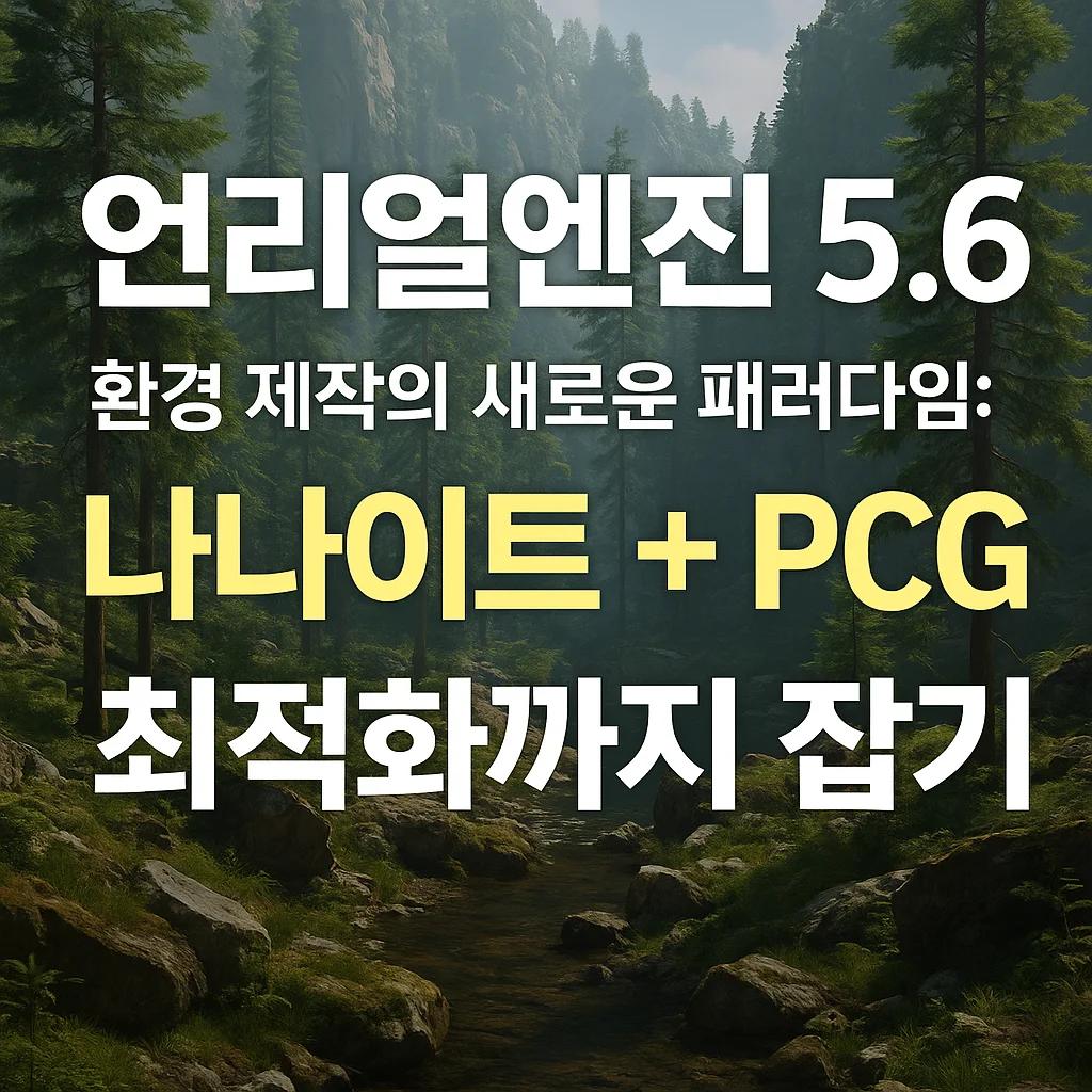 언리얼엔진 5.6 환경 제작의 새로운 패러다임: 나나이트 + PCG로 최적화까지 잡기